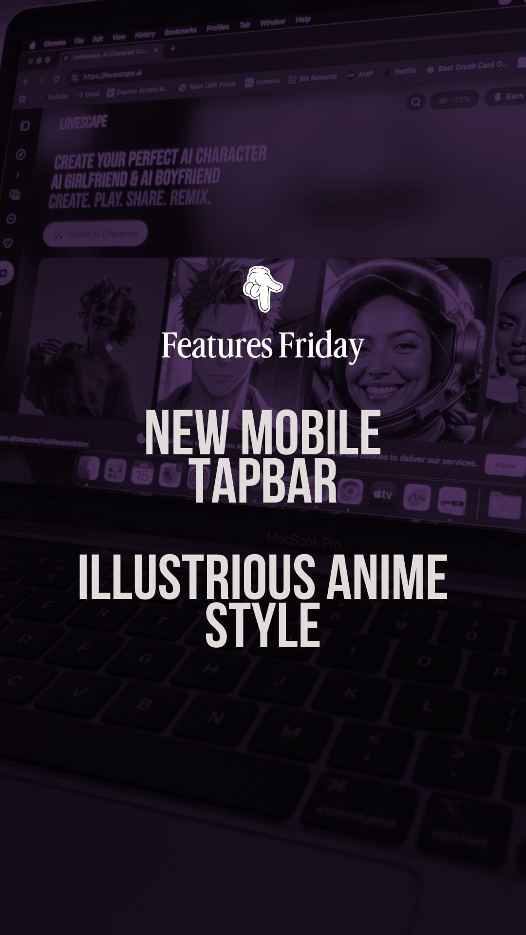 Features Friday: New Mobile Tapbar & Illustrious Anime Style post image