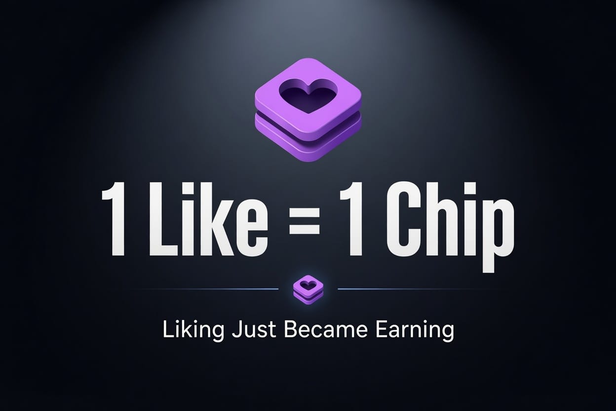 1 Like = 1 Chip: Liking Just Became Earning