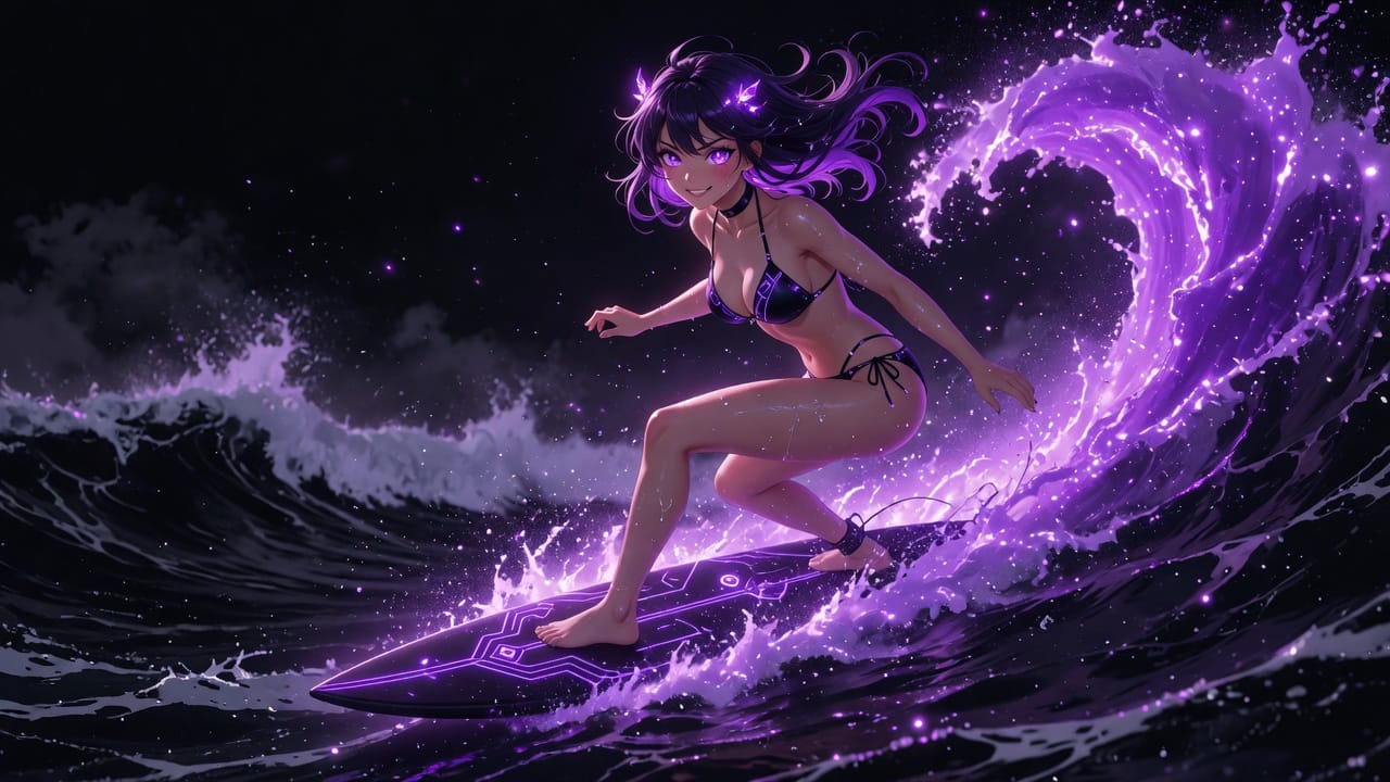 Summer Anime Wave campaign banner with colorful original anime companions and Lovescape AI branding.