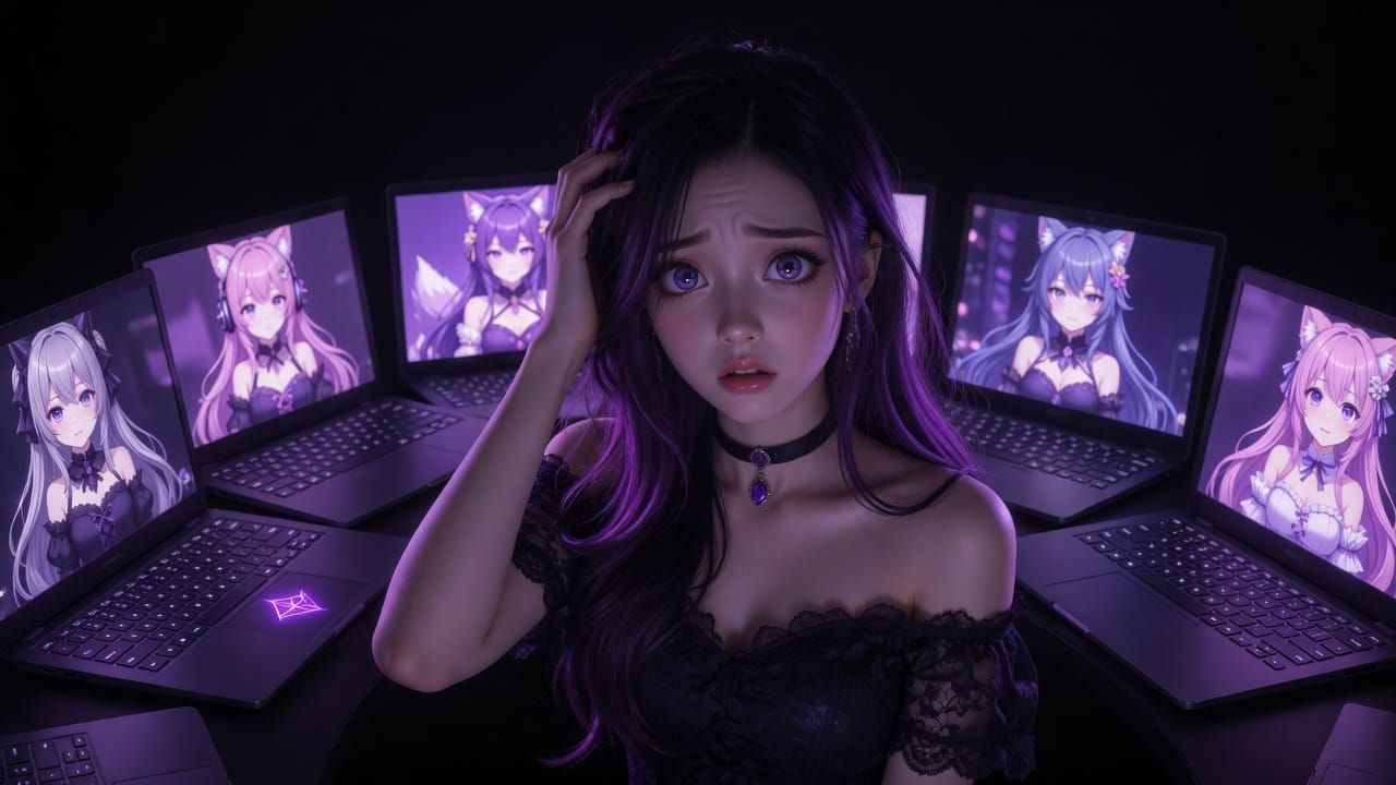 AI girlfriend apps comparison illustration.