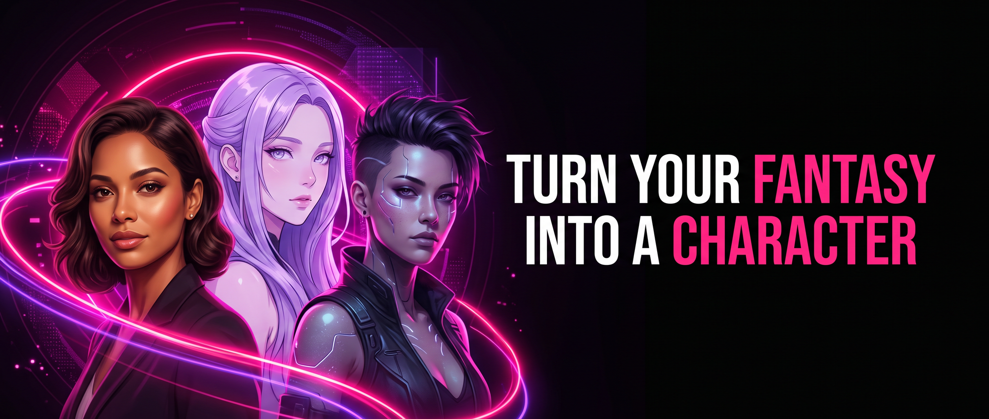 Create a custom AI character from a personalized fantasy concept - Lovescape