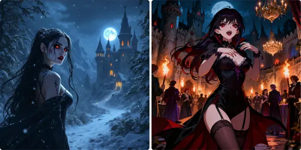 Vampire AI girlfriend gallery - Lovescape